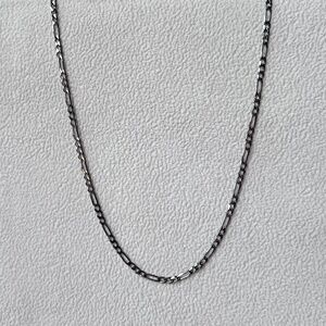 N019 | Rhodium Plated Figaro Chain